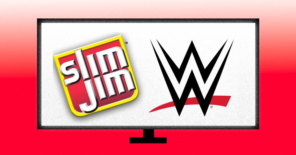 Slim Jim and WWE logos