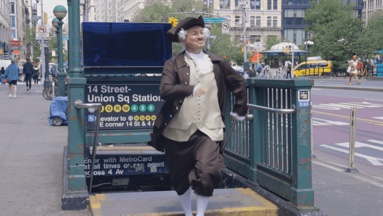 actor in historical clothing